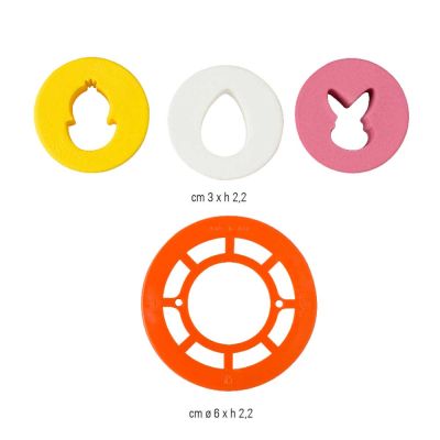 Комплект пластмасови резци за линцер - Великден - 4 броя -Decora