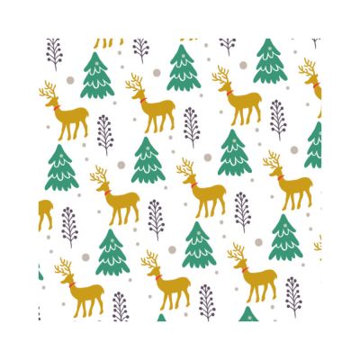 Кутия за 4 мъфина   -  17,5 х 17,5 х 8,5 см - Златни елени