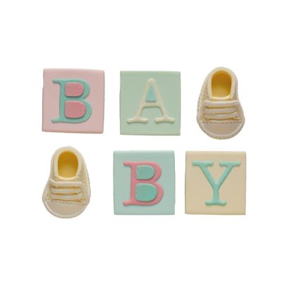 Захарна декорация - Baby Shower - 6 броя - Decora