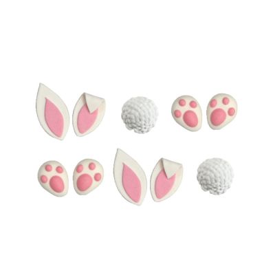 Захарна декорация - Зайче  - 6 броя - Decora