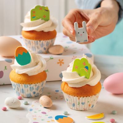 Хартиени форми за мъфини - Flower and Egg - 36 броя