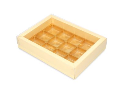 Кутия за 12 бонбона - Златна 