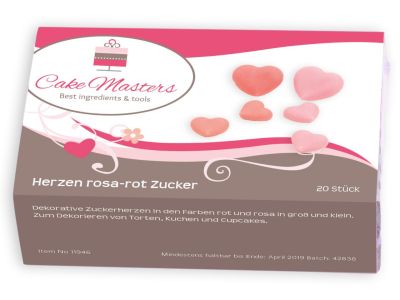 Захарна декорация - Сърца - 20 броя  - Cake Masters