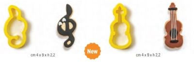 Нота и цигулка - Комплект пластмасови резци Decora