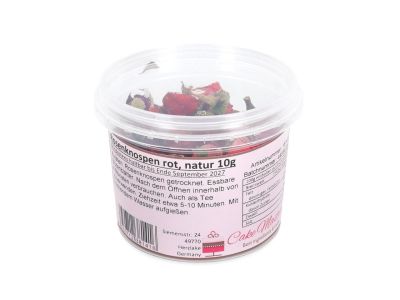 Ядливи сушени цветя - Розов цвят- червен- 10гр