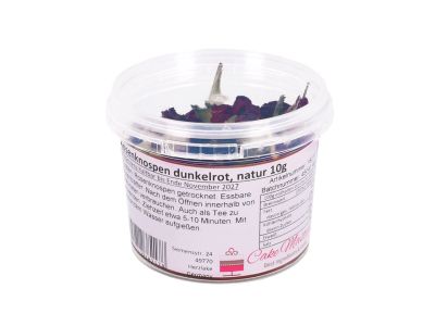 Ядливи сушени цветя - Розов цвят - Тъмно Червен - 10 гр