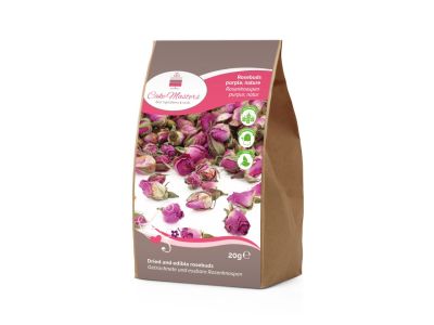 Ядливи сушени цветя - Розов цвят -пъпка - лилав - 20гр