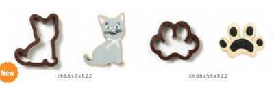 Коте и лапичка - Комплект пластмасови резци Decora