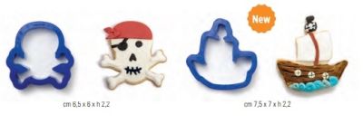 Череп и пиратски кораб - Комплект пластмасови резци Decora