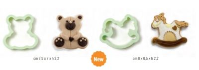 Мече и конче играчка - Комплект пластмасови резци Decora