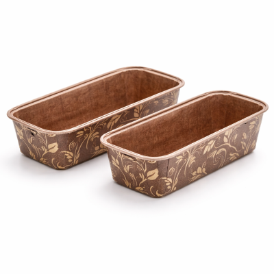 Хартиени форми за печене - Кафяви - 450 грама - 5 броя 