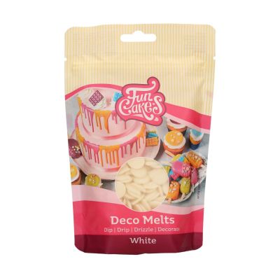 FunCakes Deco Melts -Бонбонки за топене - White - 250 грама