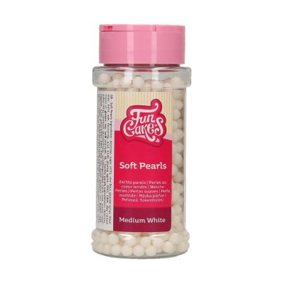 Захарна декорация - Soft Pearls Medium White 60 g