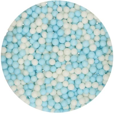 Захарна декорация - Меки перли - Сини / Бели- 5мм - 80гр - FunCakes