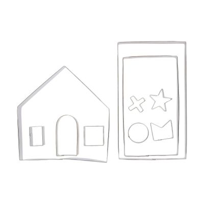 Комплект метални резци - Джинджифилови къщички - 10 броя - Wilton