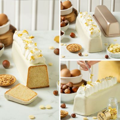 Стоманена тава за печене - SlimCake - 26 x 8 x 5.8 - RoseGold - Decora