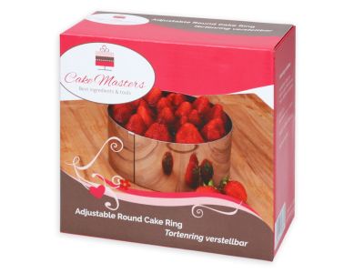 Регулируем ринг за торти - Кръг - от 16 до 30 см височина 8 см - Cake-Masters