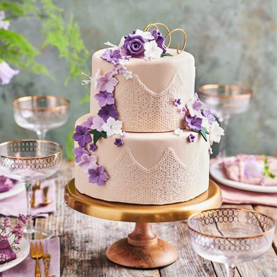 Готова за употреба дантела за торта - Перлено бяла - FunCakes 200 г