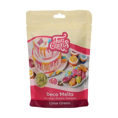 FunCakes Deco Melts -Бонбонки за топене - Lime Green - 250 грама