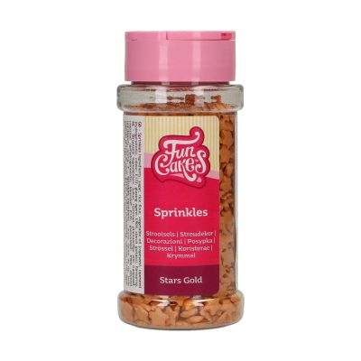 Захарна декорация - Златни звездички - 60гр - FunCakes