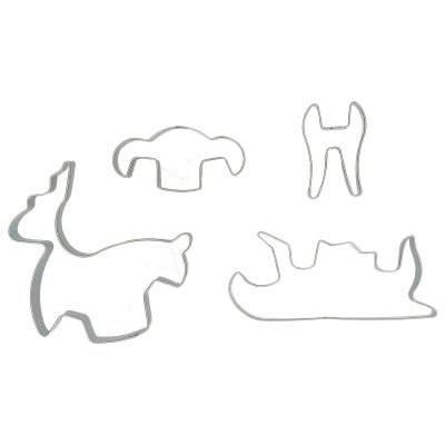 Комплект метални резци - Коледна шейна 3D - 4 броя - Wilton