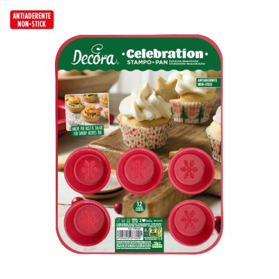 Тава за 12 мъфина - Celebration - Red