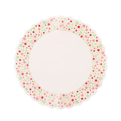 Кръгли хартиени салфетки - Звездички - 10бр - Decora