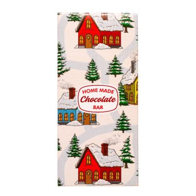 Комплект кутии за шоколад - Коледен пейзаж- 7.5 x 16 x 2.5 см - 5 броя