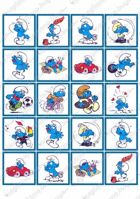 Принт декорация -Smurfs- 50х50mm