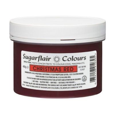 Концентрирана боя на паста - Christmas red - 400 гр - Sugarflair