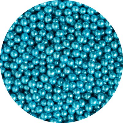 Захарна декорация - Перла - Син металик - 5мм - 1кг