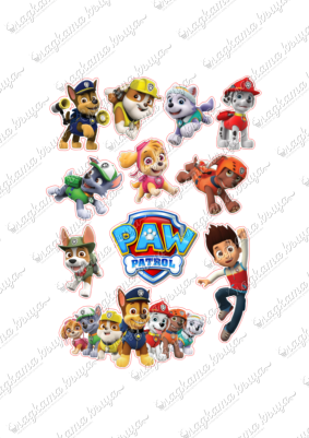 Фонданов стикер - Paw patrol