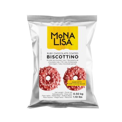 Шоколадова декорация - MONA LISA - RUBY CHOCOLATE BISCOTTINO 500G