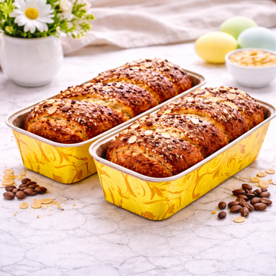 Хартиени форми за печене - Жълти - 450 грама- 5 броя 