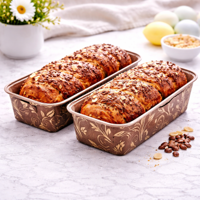 Хартиени форми за печене - Кафяви - 450 грама - 5 броя 