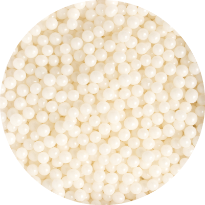 Захарна декорация - Перли - Перлено бели - 5мм - 1кг