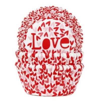Хартиени форми за мъфини - Love - 50 броя