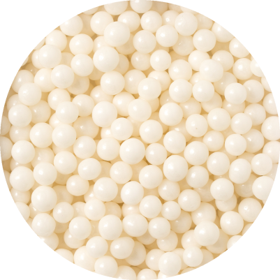 Захарна декорация - Перли - Перлено бели - 7мм - 1кг
