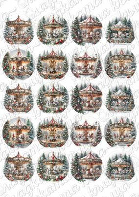 Принт декорация - Коледа 188