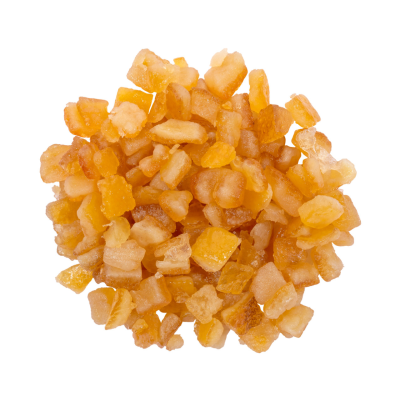 Кандирани озахарени плодчета - Портокалови кубчета - 6х6 - 250 гр.