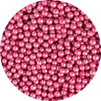 Захарна декорация - Перла - Розов металик - 5мм - 80гр