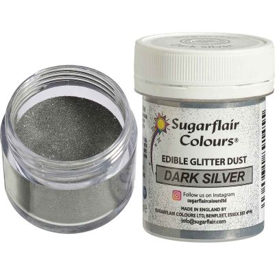 Прахообразна боя - Edible Lustre Dark Silver, 10g
