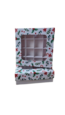 Кутия за бонбони и бисквитки с прозорец – 15 × 15 × 5 см – Джел - 3 броя