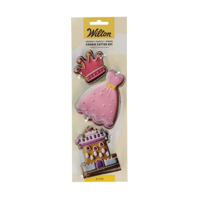 Комплект метални резци - Корона, замък и рокля - Wilton