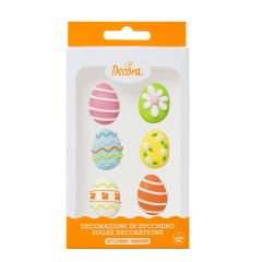 Захарна декорация - Великденски яйца - 6 броя 