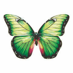 Вафлена декорация - Зелени Пеперуди - 30 броя