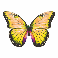 Вафлена декорация - Жълти Пеперуди - 30 броя